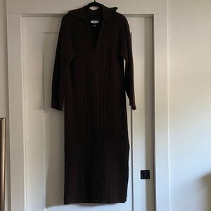 Topshop Long Sleeve Maxi Sweater Dress